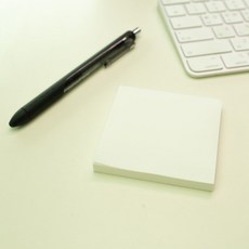 [쀼샵] 넓은부착면 전면 점착 메모지 무지 점착식 스티커 메모잇