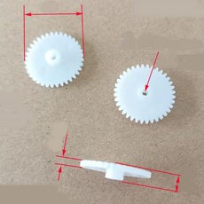 전동기기어 모터기어 (1.8x3.8x19mm) 1pcs 36T 톱니기어 플라스틱기어 톱니바퀴 cc-tg71