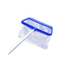 수영장 연못 막대 제품 펜션 하수 이물질 청소 장대 연못청소 낙엽 뜰채, 1m 두꺼운 막대 + 블루 초세밀망 스몰