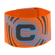 스티커가있는 큰 C 캡틴 완장 고탄력 축구 축구 밴드, 폴리 에스터, 오렌지