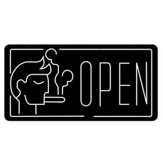 오픈 네온사인 조명 카페 패스트푸드 LED 무선 매장 리모콘 OPEN-E 모델, 1개, RGB