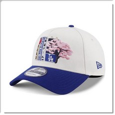 NEW ERA 洛杉磯道奇隊棒球帽 東京櫻花限定版 時尚運動休閒帽款 可調節舒適透氣, 白色,藍色, 1個
