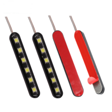 데일리쇼핑 오토바이 6발 LED 싸이키 점멸 파박이 스트로브 전동킥보드 스쿠터, 블루, 2개