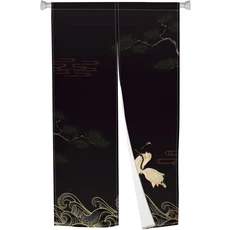 일본 전통 노렌 출입구 커튼 롱 타입 일본 도어 커튼 붉은 왕새 웨이브 윈도우 트리트먼트 도어 태피스트