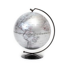 SkyGlobe 5吋銀色手臂時尚地球儀(英文版)
