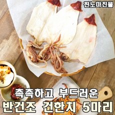 찐노마진몰 건한치 5마리 이영자 한치국수 촉촉한 반건조 마른화살오징어 부드러운 마른한치, 1개