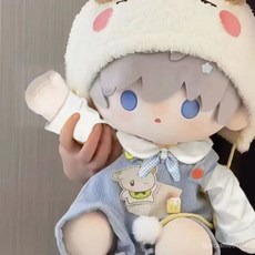 臺灣出貨 40cm 棉花娃娃娃衣 背帶褲套裝 玩偶帽子 娃娃衣服 娃娃配件 娃娃裝 JHSH, 1個, 【40cm】單帽子,40厘米娃衣