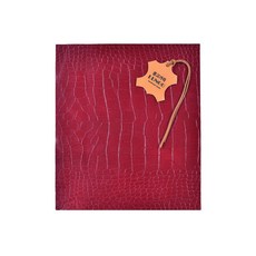 룽고가죽 재단원단 천연소가죽 와니무늬 3색 25X40cm 5장-연습가죽 가죽공예 공방수업 지갑 파우치, 레드브라운