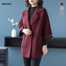 에쥬아 모직 트렌치자켓 루즈핏 트렌치코트 하프자켓 아우터