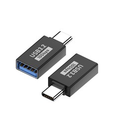 OTG手機電腦適配轉接器 USB3.2 10Gbps TYPE-C母轉USB公 USB母轉TYPE-C公 轉接器, 1個, USB3.2母轉TypeC公10Gbps031-02, 黑色, 4cm