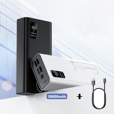 ZOZOFO 퀵차지 3.0 고속충전 PD 보조배터리 20000mAh~30000mAh PD 22.5W QC3.0 잔량표시, 블랙-3W (기내 탑승 가능)