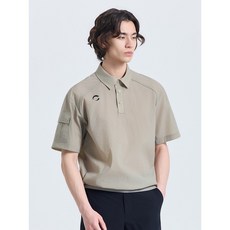 챌린저 봄 남성 모노엣지 베이직 카라 반팔 우븐탑 (샌드) CHACHF2MWT6206SD