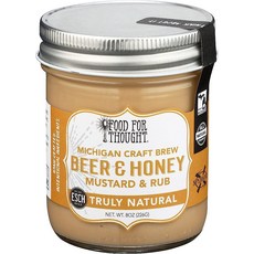 Food For Thought Mustard Rub Michigan Craft Brew 맥주 꿀 226.8g(8온스), Food For Thought, Mustard Rub