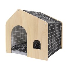 애구애구 예쁜강아지집 만들기 숨숨집 원목 마이하우스, 1개