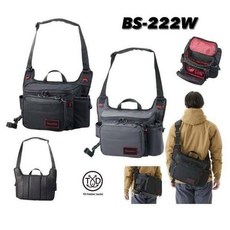 SHIMANO 23 SEPHIA BS-222W 木蝦包 肩背路亞包，多隔層收納、耐磨防水，肩背設計, M號 - 13 x 32 x 22cm,黑色