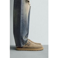 ZARA 버클 레더 클로그 - 브라운 2721/620/700
