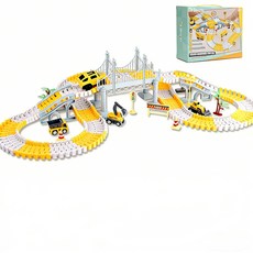 SUUNI 어린이 전동공학 궤도차 장난감, 1세트, 노란색