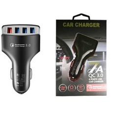 갤럭시 S26 울트라 플러스 전기종 4구 4포트 USB 고속 차량용충전기 시거잭, 아답터만, 차량용 아답터 - 블랙