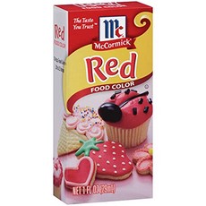 맥코믹 레드 식용 색소 1 fl oz(30ml) McCormick Red Food Color 1 fl oz, 1 Fl Oz (1팩), 1개