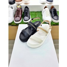 탠디 체인 장식 포인트 데일리 여성 3CM굽 샌들 X25037_DG