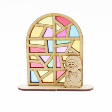 셀로판지 썬캐쳐 DIY MDF 재료 패키지 기도의문 포함 고래 디자인, 20개[낱개수량확인]