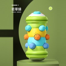 DFMEI 新款卡通萌趣滾筒毛毛蟲鍛鍊手部精細動作爬行感統訓練嬰幼兒玩具, 1個, 滾筒毛毛蟲-綠