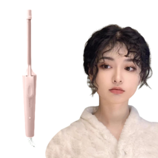 Kiboer 봉고데기 웨이브봉고데기 스마트 온도조절 60min 자동 끄기 9mm 휴대용 헤어케어 전문가용 다용도, 핑크, Kiboer-011