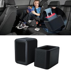 2팩 실리콘 버클 홀더 부스터 내구성 있는 소재 뒷좌석 (Color-Black), 블랙