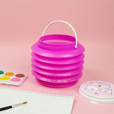 자바라 물통 핑크 미술물통, 단품