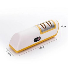맷돌 Non-slip Electric Knife Sharpener Multifunctional Automatic Professional Small Quick Tools, 01 YELLOW, 01 L