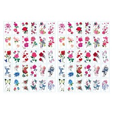 타투스티커 30종세트 2개1세트 타투 헤나 스티커, P type, 2개