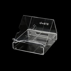 사무실전화거치대 선반 아크릴 사무실전화 전화기 유선 받침대, 무색 투명, 무색 투명