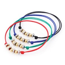 JBANS CLASSIC 실버골드 써지컬스틸 포인트 길이조절 매듭팔찌 (C2301-AC994)