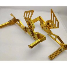 CJ Ebike 後座腳踏 M3翅膀造型 電動車自行車通用型, 1個, 金 Gold