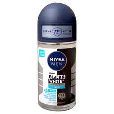 니베아 맨 블랙 앤 화이트 인비저블 프레시 데오드란트 롤 온, 1개, 50ml