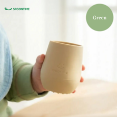 스푼타임 자기주도 땅콩컵 미니 오픈컵 아기컵 85ml 1개 그린