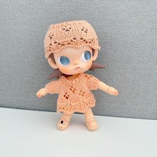 팝마트 지거 zsiga BJD 20cm 인형 액션 피규어 인형옷 니트 스커트 모자 세트, 20CM 가지 자매 옷에는 인형이 포함되지 않습니다, 니트 오렌지 스커트 모자 세트