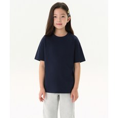 무신사 스탠다드 MUSINSA STANDARD KIDS 릴렉스드 크루 넥 티셔츠 [네이비] MKBTS5K01-NA 379849