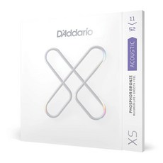D'Addario XS 포스포 브론즈 어쿠스틱 기타 스트링 라이트 12-53 (XSAPB1253), 1개입, 맞춤형 조명, 11-52