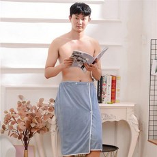 男士可穿式浴巾 加厚加大 純棉柔軟吸水, 男士普通天空藍,80120斤可穿, 天空藍
