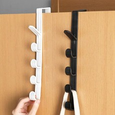 [1+1] 문걸이 후크문 모자 도어 옷걸이 수건 가방 방문 스카프 행거 후크 문옷걸이 도어훅 수납, 화이트, 2개