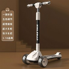 3발킥보드 성인 어린이 세발 3륜 킥보드 중학생 삼발 성인용 접이식 고학년, 1개, 대동 성인 패션 화이트 강화 l급