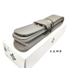 長益鋼筆 外交官 diplomat 小牛皮筆套 單支/雙支鋼筆保護套 高級配件, 單入灰色, 1個