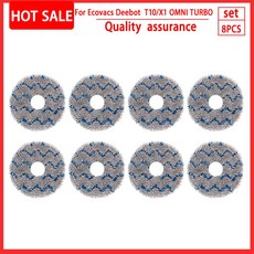 ecovacs 호환 Deebot X1 OMNI T10 액세서리 로봇 진공 청소기 부품 먼지 봉투 Hepa 필터 메인 사이드 브러시 걸레 쓰레기통, 8PCS 1