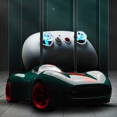 RC카 원격 제어 무선조종 입문용 레이싱 자동차, 공식 표준, 녹색 회색 리모컨 (Type-C 충전)