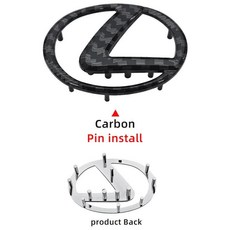 자동차 스티커 스티어링 휠 센터 엠블럼, 6. Carbon-pin, 기본
