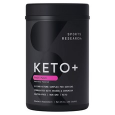 SPORTS RESEARCH Keto Plus生酮複合補充粉 水果潘趣酒口味, 1個, 315g