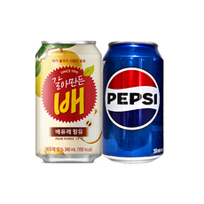 해태 갈아만든 배 펩시 뚱캔 3캔씩 340ml x 6캔