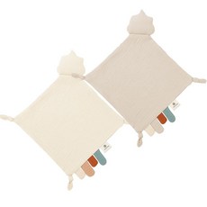 Insular LOVE 러브y 남아 및 여아용 담요 아기용 유기농 면 모슬린 안전 부드럽고 통기성이 좋은 Lovie 수딩 타월 신생아 유아를 위한 그레이 176244, 카키 & 베이지