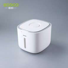 ECOCO 自動開蓋米桶 防蟲防潮 儲存罐 儲米箱, 1個, E2029自動開蓋米桶小號-灰色